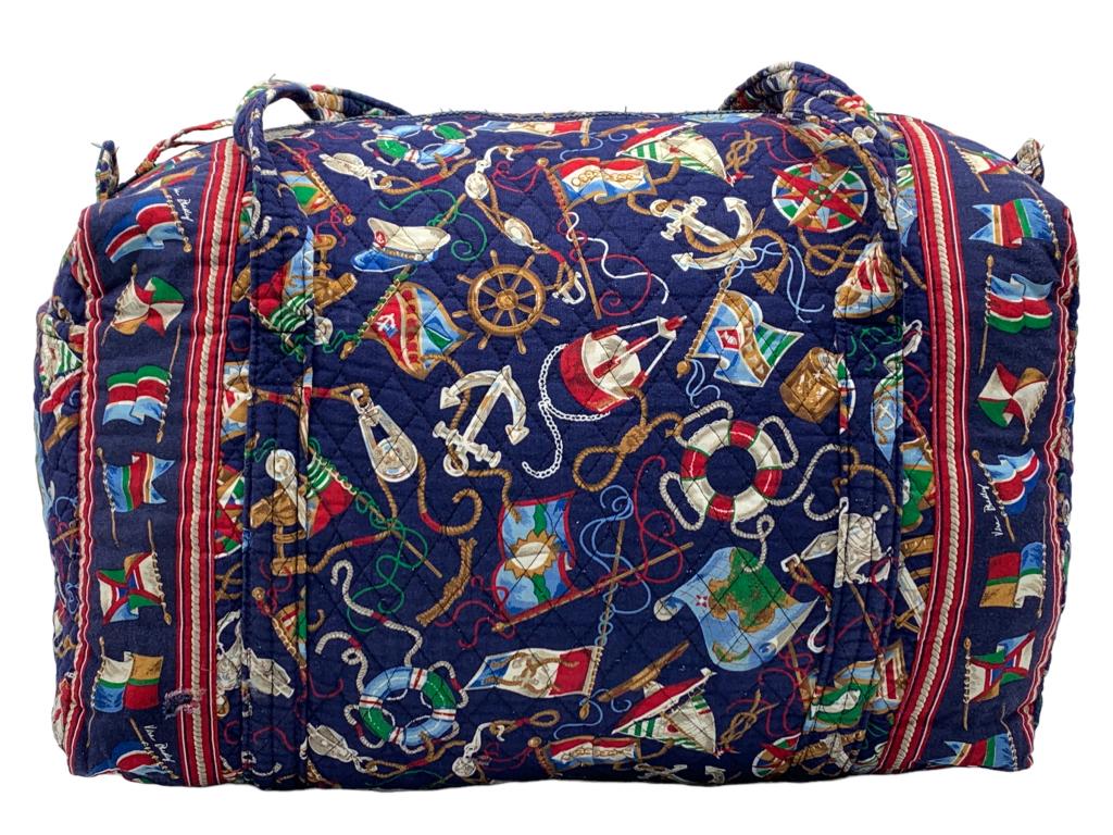 VERA BRADLEY NAUTICAL NAVY BLUE OVERNITE DUFFLE (1 of 3)
