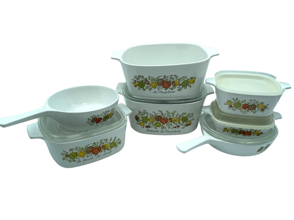VTG PYREX CORNING WARE "SPICE IS LIFE" SET (1 of 8)