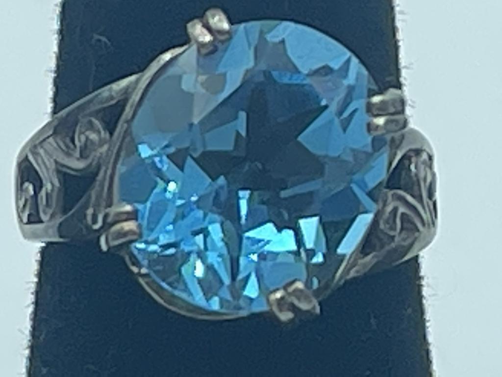 STERLING SILVER GEMSTONE RING SZ 7 (1 of 1)