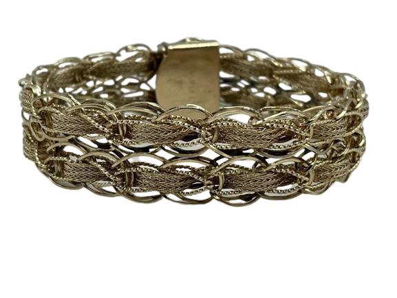 14K GOLD WOVEN BRAID BRACELET 32.4 G (1 of 6)