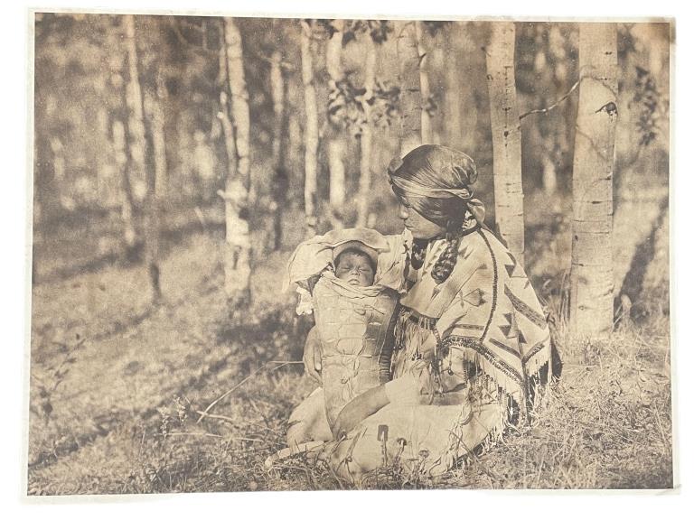 EDWARD CURTIS UNTITLED NATIVE AMERICAN PRINT 16" (1 of 2)