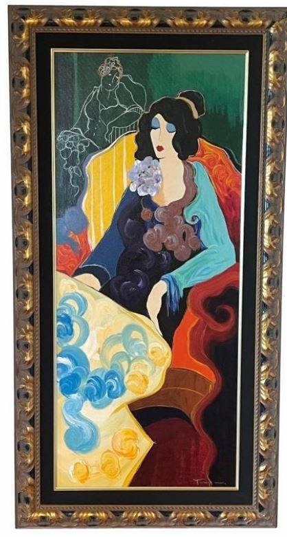 TARKAY "JOSEPHINE" EMBELLISHED PRINT ON CANVAS 52" (1 of 4)