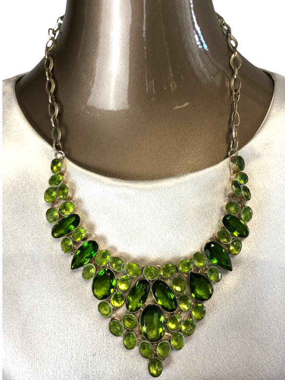 VTG STERLING SILVER GEMSTONE NECKLACE (1 of 5)
