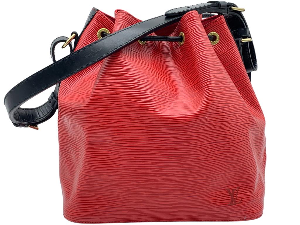 LOUIS VUITTON NOE BLACK/RED EPI LEATHER HANDBAG (1 of 5)