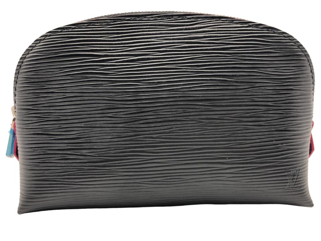 LOUIS VUITTON BLACK EPI LEATHER COSMETIC POUCH (1 of 5)