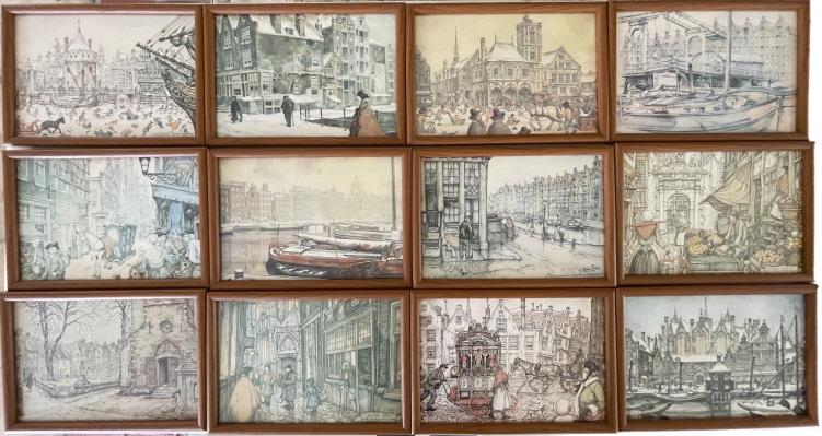 SET OF 12 ANTON PIECK PRINTS 13" (1 of 9)