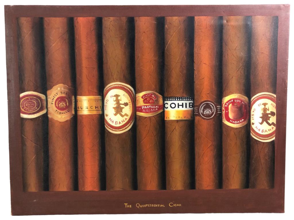 "THE QUINTESSENTIAL CIGAR" CANVAS PAINTING