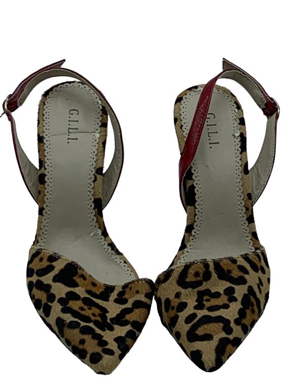 WOMENS LEOPARD PRINT HIGH HEEL SHOE SIZE 6.5 (1 of 4)