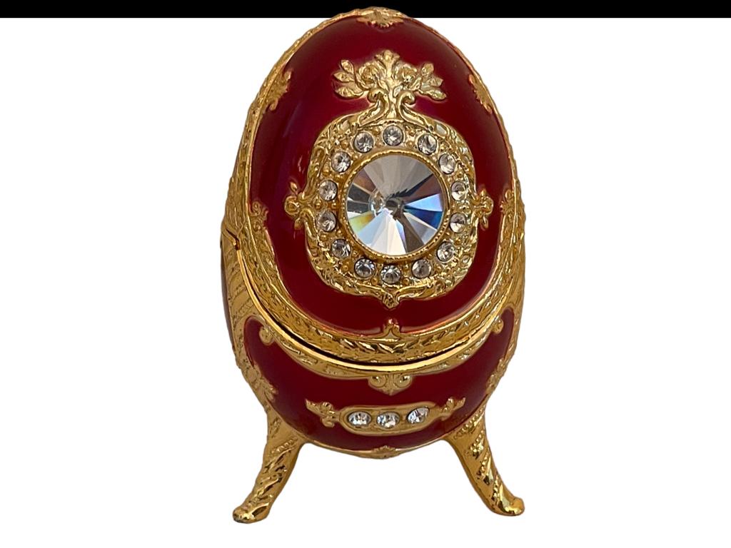 VTG FABERGE INSPIRED MUSICAL EGG TRINKET BOX (1 of 3)