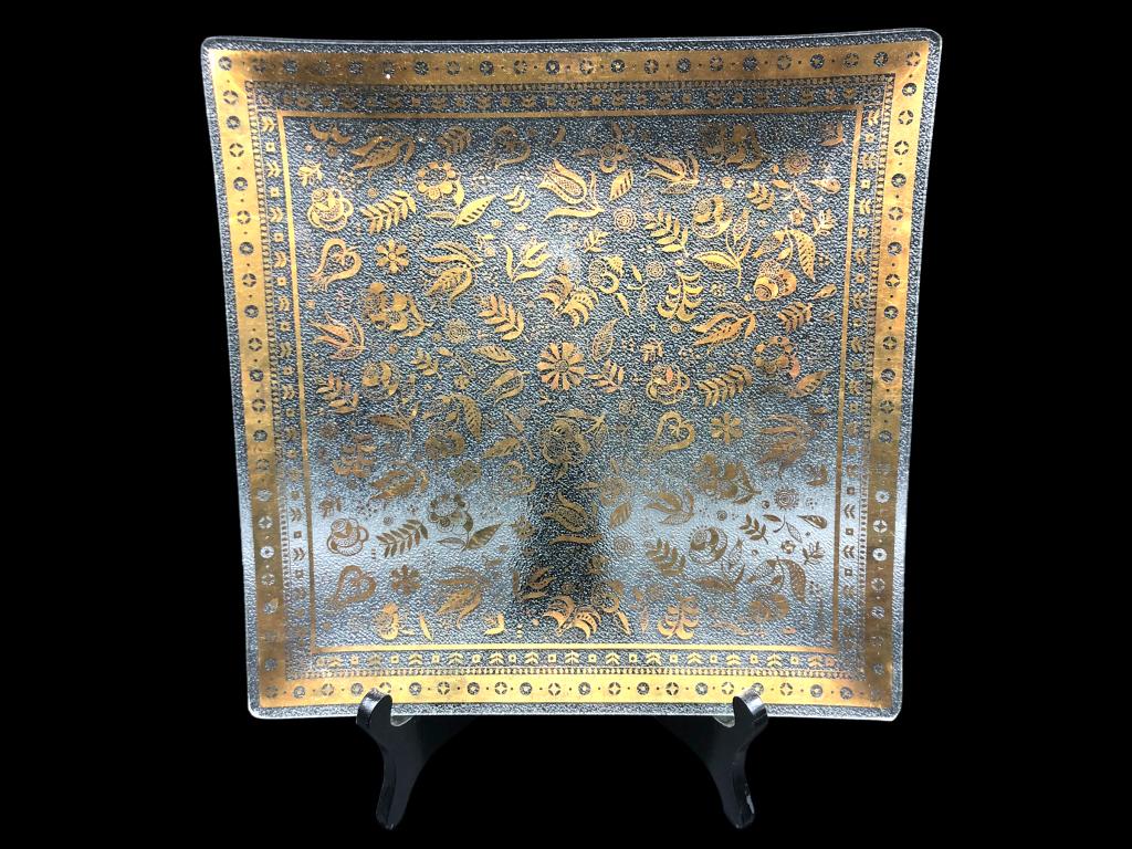 VTG GEORGES BRIARD GLASS SERVING TRAY (1 of 4)