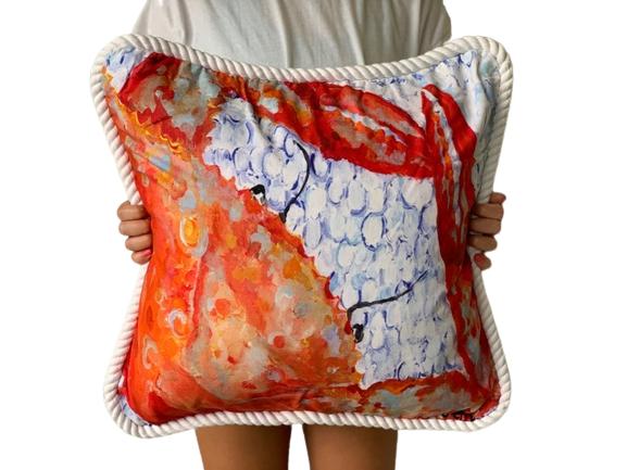 NEW CRAB COTTON COASTAL PILLOW BY MY ISLAND (1 of 2)