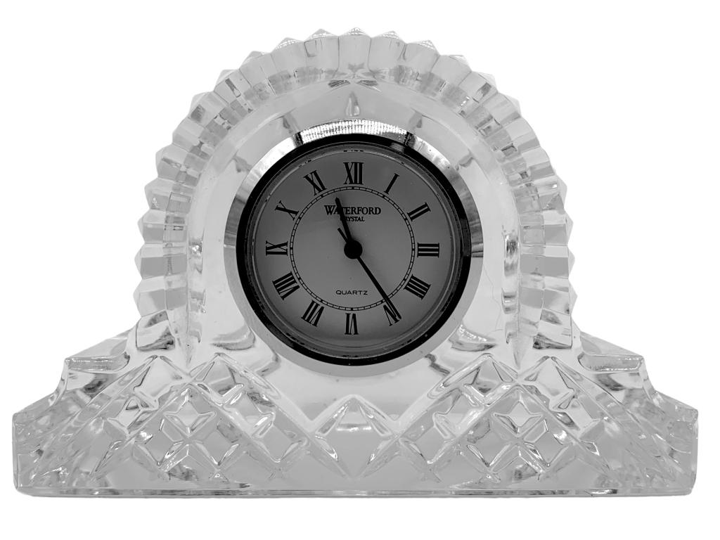 WATERFORD CRYSTAL ORNATE DESKTOP CLOCK 3.75" (1 of 6)