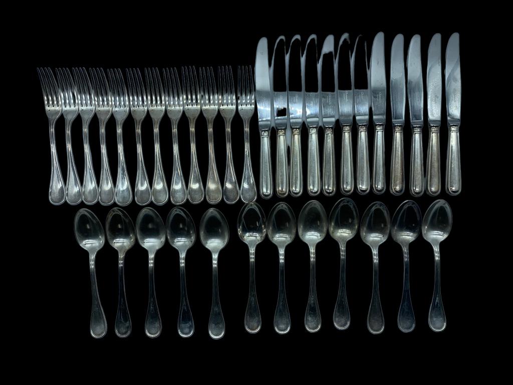 CHRISTOFLE FRENCH SILVER PLATED FLATWARE SET (1 of 6)