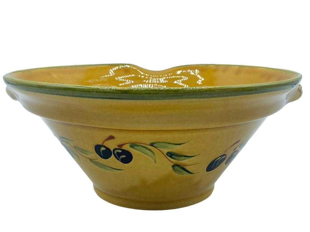 VTG COURSANGE HAND PAINTED CERAMIC BOWL 12' (1 of 6)