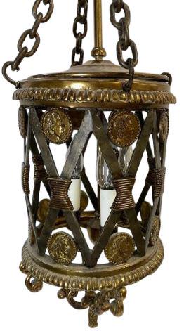 MAITLAND SMITH BRONZE MEDALLION PENDANT LIGHT 31" (1 of 8)