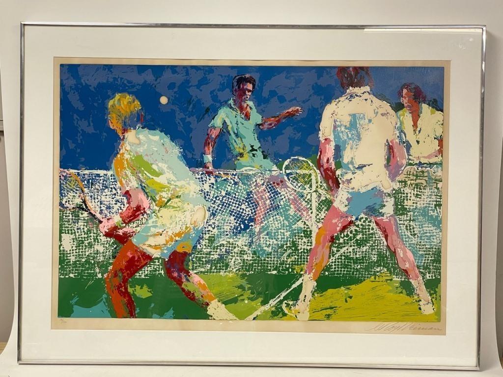 LEROY NEIMAN MENS DOUBLES TENNIS SIGNED PRINT (1 of 4)