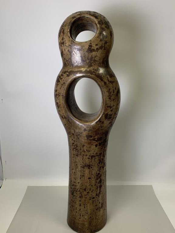 LARGE MODERN FIGURAL CERAMIC FLOOR SCULPTURE 43" (1 of 8)