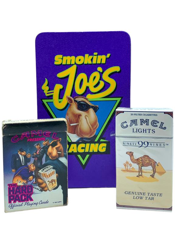 VINTAGE CAMEL SMOKIN' JOES RACING LIDDED TIN BOX (1 of 5)