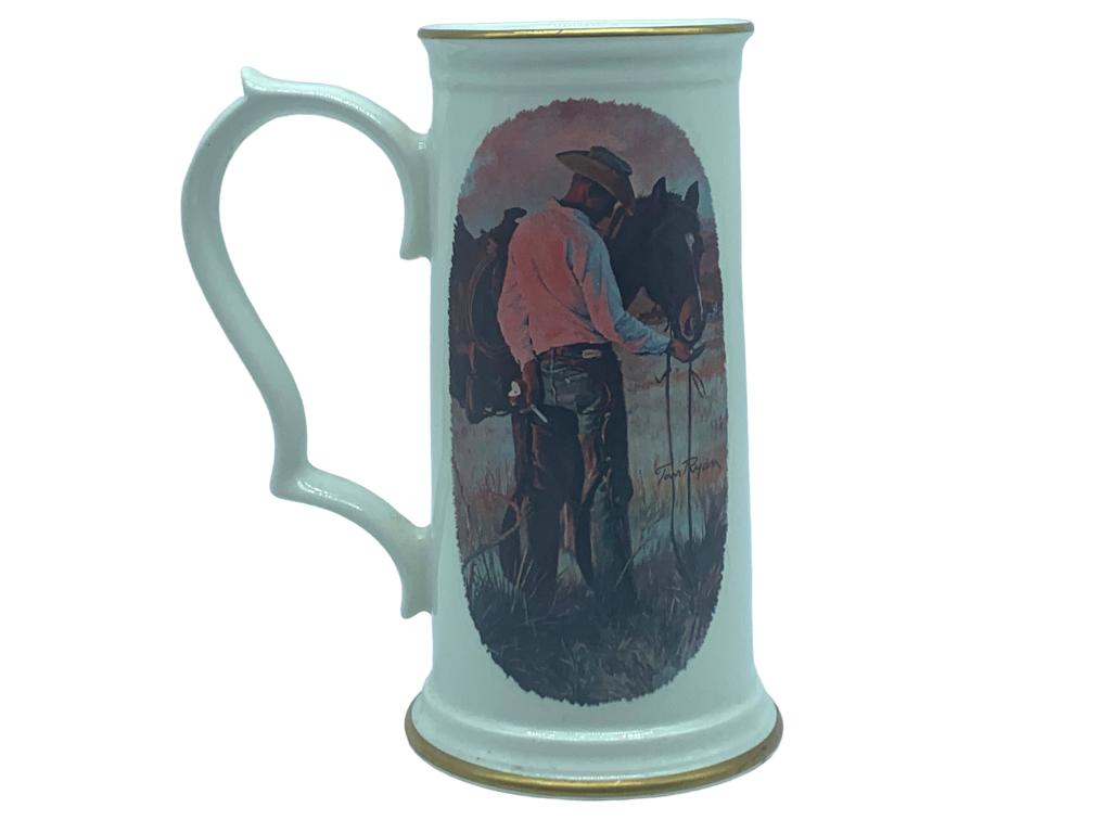 GORHAM FINE CHINA '79 "SHARING AN APPLE" MUG: -GORHAM FINE CHINA 1979 TOM RYAN'S "SHARING AN APPLE" LIMITED EDITION COLLECTIBLE MUG JR ANNEX 01/30