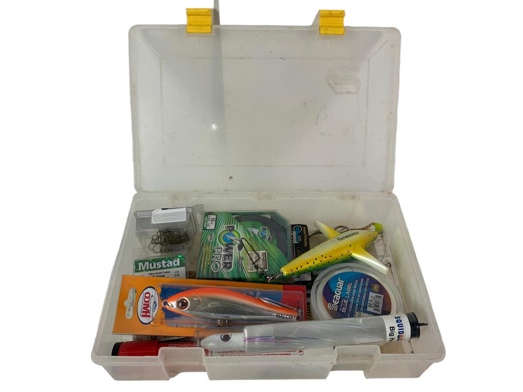 COLLECTION OF FISHING HOOKS, LINES & LURES (1 of 7)