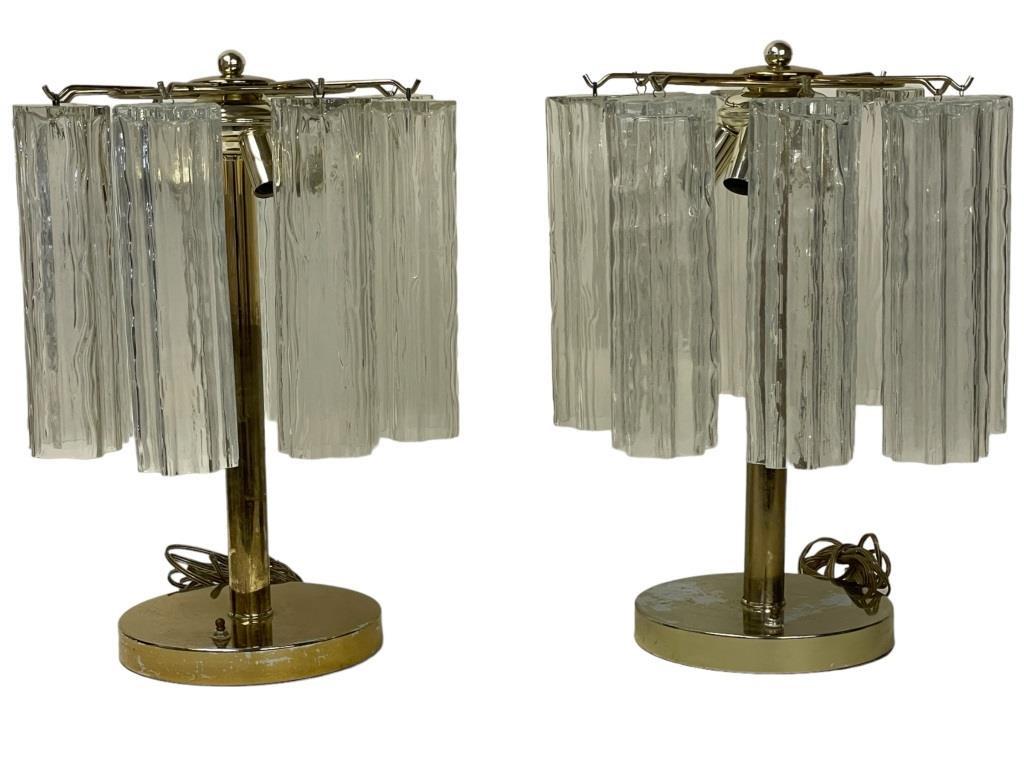 PAIR OF KAMER VENINI MURANO STYLE TABLE LAMPS (1 of 6)