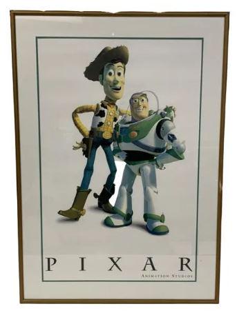 1995 TOY STORY WOODY BUZZ PIXAR STUDIO PRINT 39" (1 of 2)