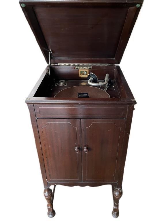 VTG ANTIQUE STYLE HIS MASTER'S VOICE GRAMAPHONE (1 of 10)