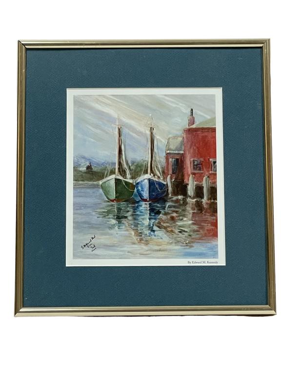 TED KENNEDY SAILBOAT PRINT 12" (1 of 4)