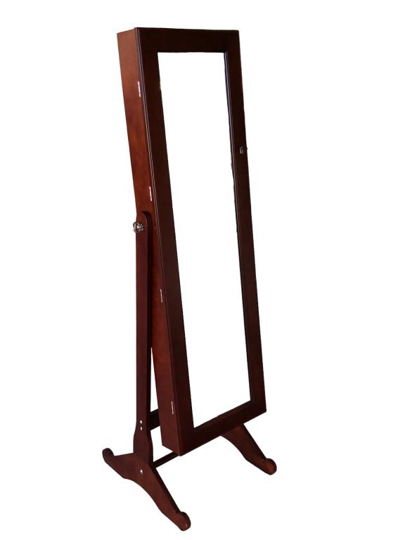 LORI GREINER SLIDING WOODEN JEWELRY ARMOIRE 56": -LORI GREINER SLIDING JEWELRY ARMOIRE -DARK WOOD SLIDING JEWELRY CASE WITH MIRROR ON FRONTSIZE: 56" X 16" X 18"JR ANNEX 02/06