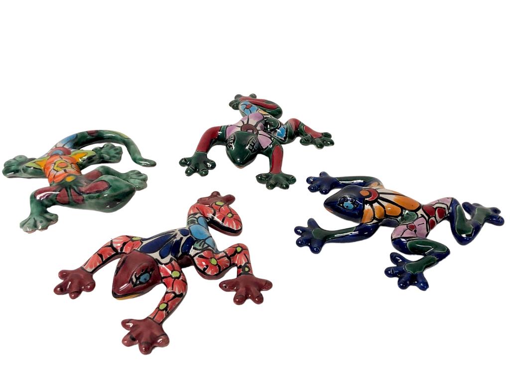 MEXICAN TALAVERA FOLK ART POTTERY LIZARDS (4) (1 of 11)
