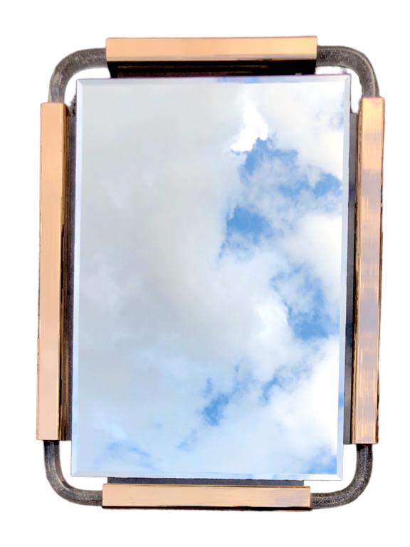 70'S STYLE LUCITE & GOLD MIRROR 42" (1 of 8)