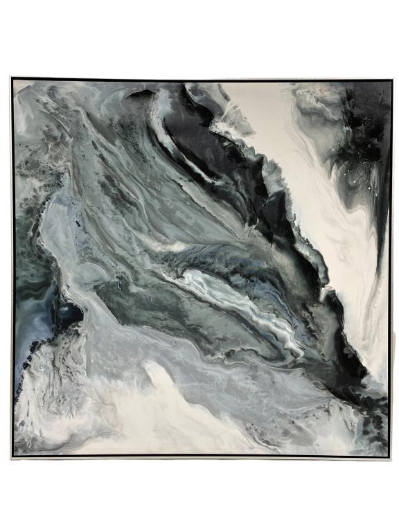 LARGE DECORATIVE ABSTRACT ART 41" (1 of 4)