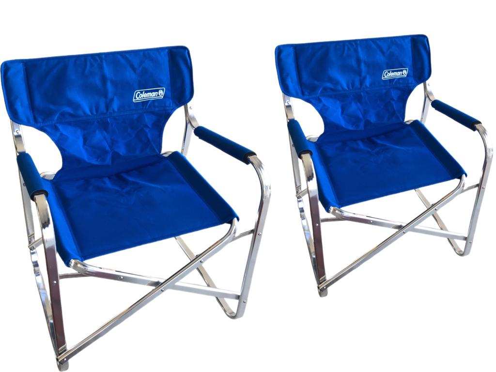 COLEMAN OUTPOST FOLDING DECK CHAIRS (2) (1 of 9)