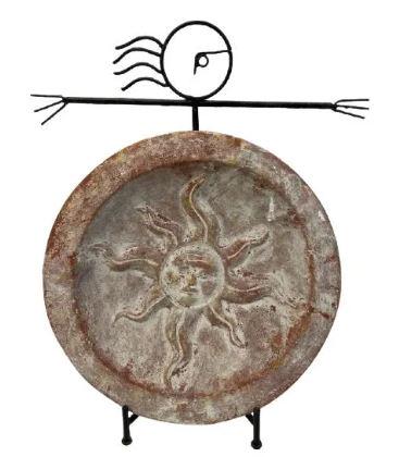 VINTAGE TERRACOTTA CELESTIAL SUN CHARGER PLATE 17" (1 of 6)