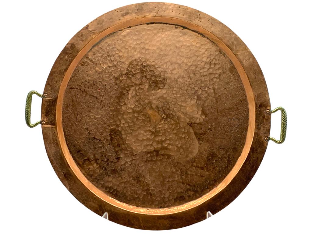 COPPER HAMMERED SERVING TRAY 20" (1 of 5)