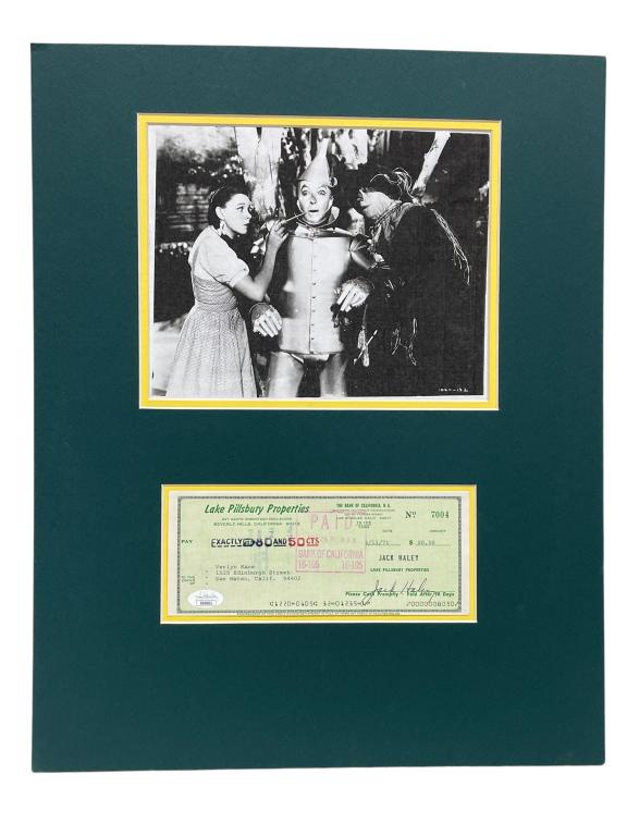 JACK HALEY TIN MAN WIZARD OF OZ SIGNED BANK CHECK (1 of 6)