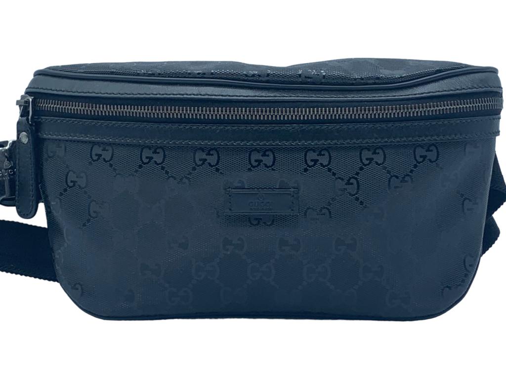 GUCCI BLACK GUCCISSIMA WAIST POUCH (1 of 4)