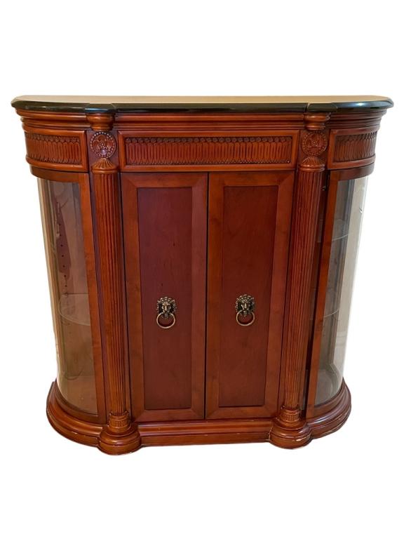 WOOD FRONT HALL ENTRY LOW DISPLAY CABINET 38" (1 of 8)