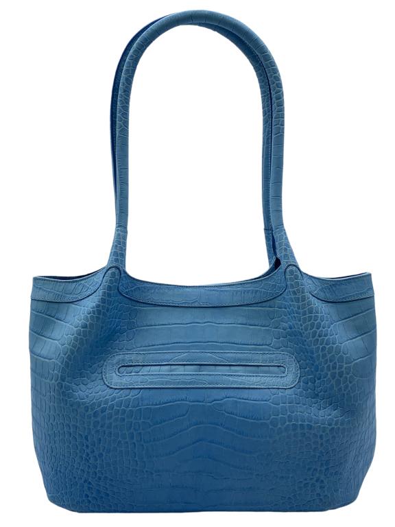 NEW LALO ITALIAN ALLIGATOR PRINT LEATHER HANDBAG (1 of 7)