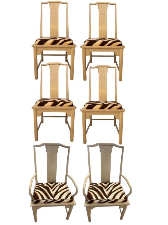 6 ASIAN STYLE CHINOISERIE ZEBRA DINING CHAIrs (1 of 13)