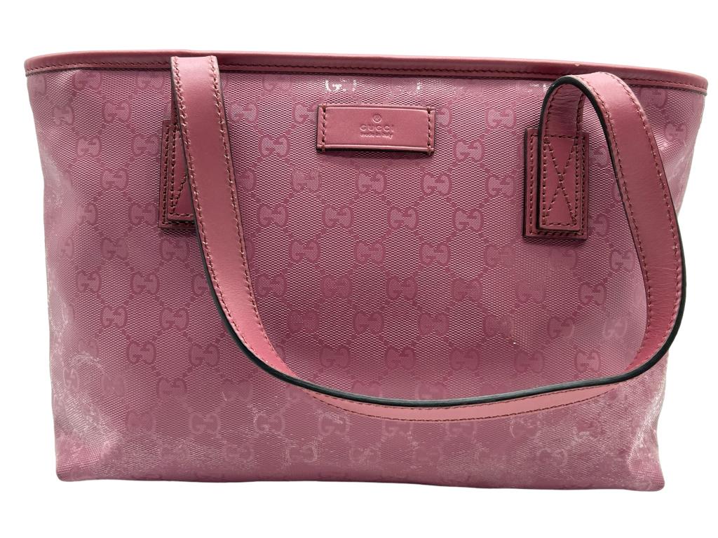 GUCCI PINK GUCCISSIMA PRINT ZIP TOTE (1 of 3)