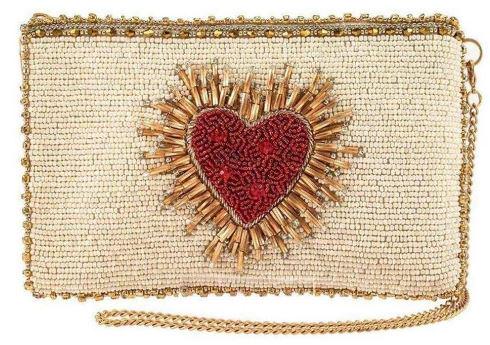 MARY FRANCES BEADED HEART CROSSBODY PHONE BAG (1 of 3)