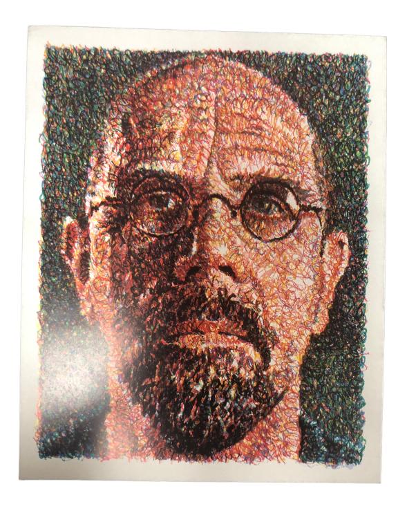 CHUCK CLOSE - SELF PORTRAIT, '04 COLOR PRINT 7.5" (1 of 2)