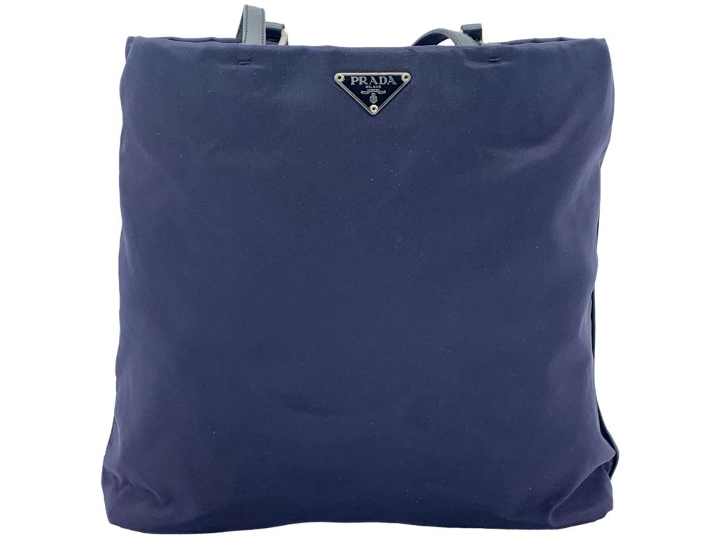 PRADA PURPLE CANVAS SHOPPING TOTE (1 of 5)