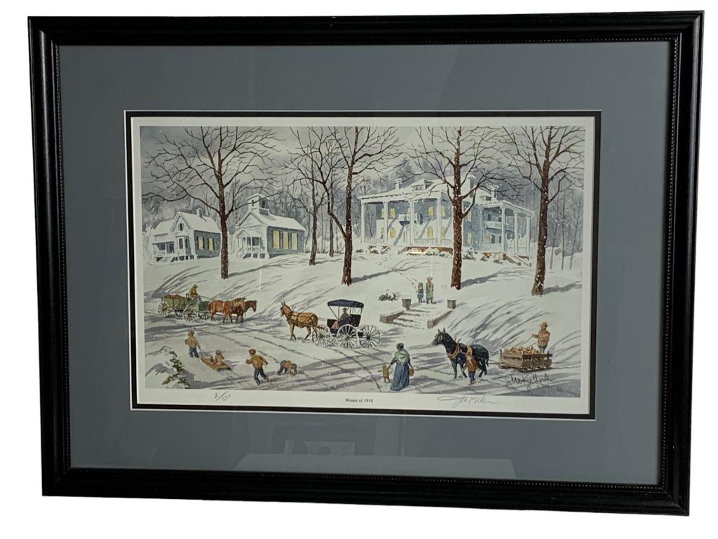 JOHN KOLLOCK "WINTER 1910" SIGNED PRINT 17.5" (1 of 3)