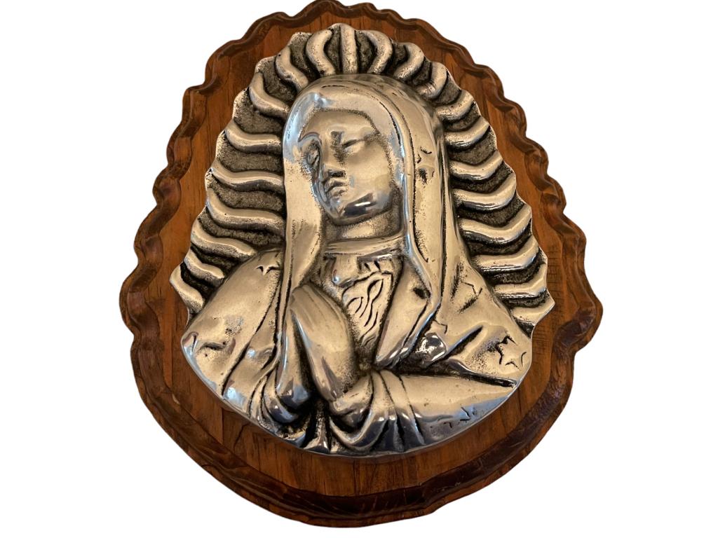 STERLING SILVER VIRGIN MARY WALL PLAQUE (1 of 2)