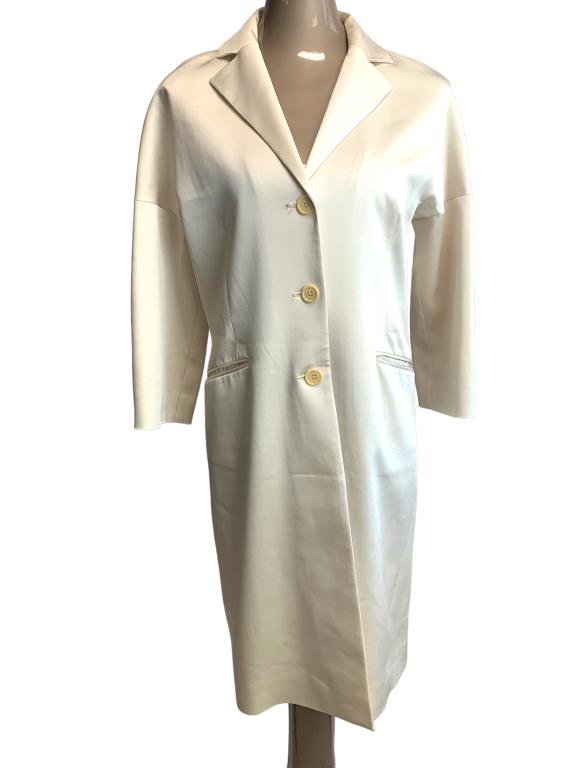 BCBG MAXAZRIA CREAM COAT DRESS SZ M (1 of 2)