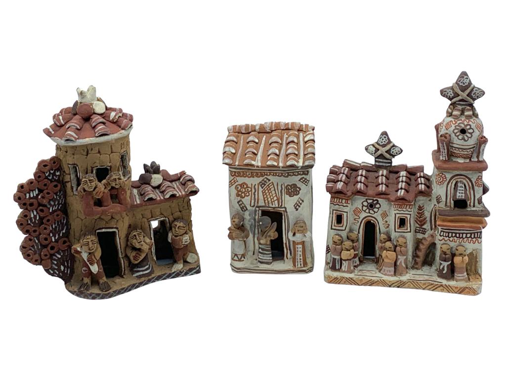 VTG PERUVIAN TERRACOTTA POTTERY COLLECTION (3) (1 of 8)