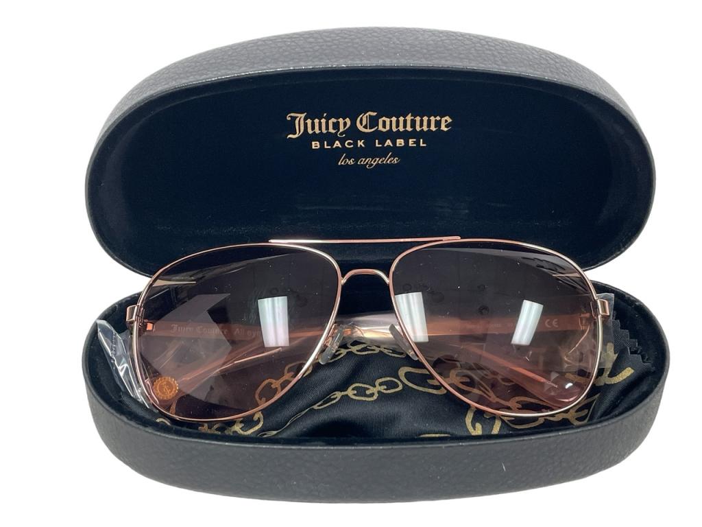 NEW! JUICY COUTURE AVIATOR STYLE SUNGLASSES W CASE (1 of 6)