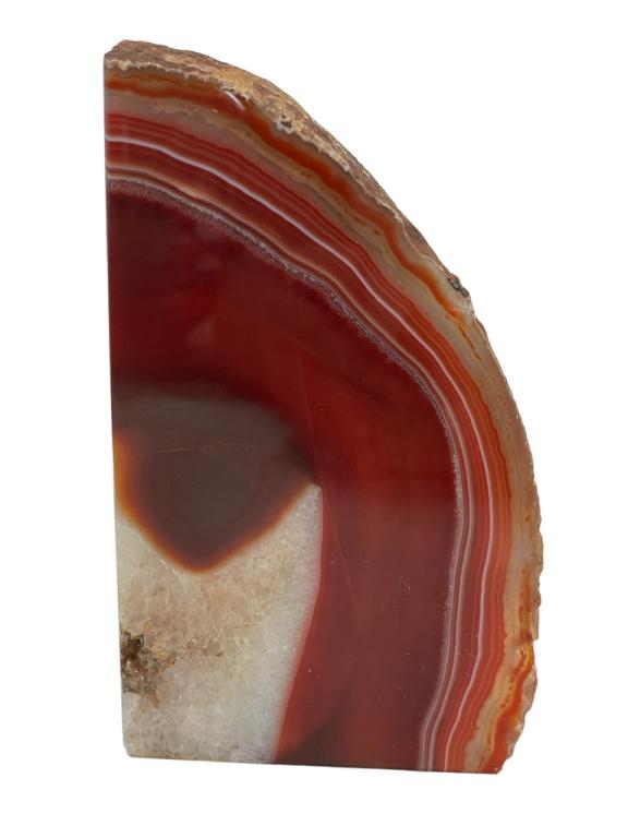 RED AGATE CRYSTAL STONE PAPERWEIGHT SCULPTURE (1 of 4)